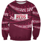 Queensland Rugby Pacific Custom Sweatshirt Pasifika Tapa Pattern