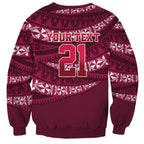 Queensland Rugby Pacific Custom Sweatshirt Pasifika Tapa Pattern