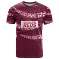 Queensland Rugby Pacific Custom T Shirt Pasifika Tapa Pattern