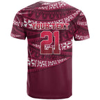 Queensland Rugby Pacific Custom T Shirt Pasifika Tapa Pattern