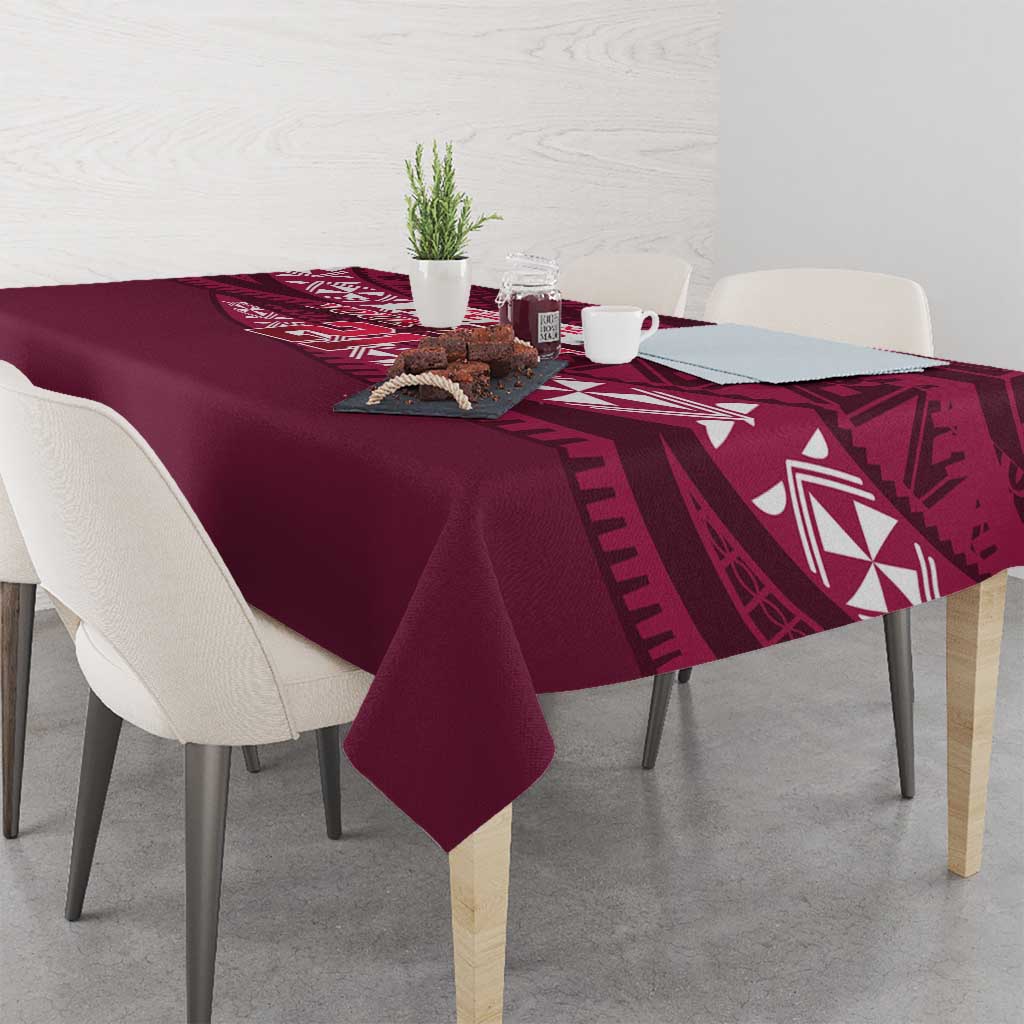 Queensland Rugby Pacific Custom Tablecloth Pasifika Tapa Pattern