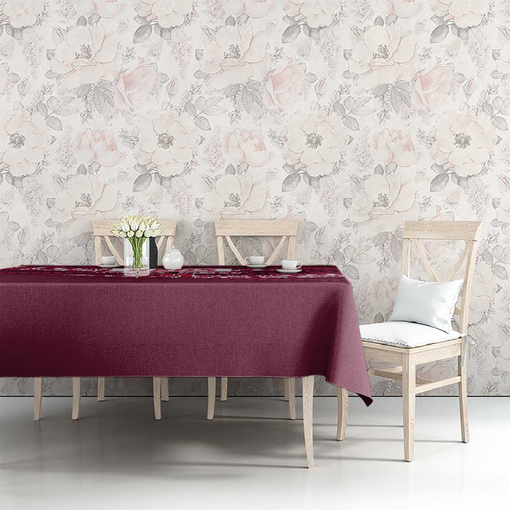 Queensland Rugby Pacific Custom Tablecloth Pasifika Tapa Pattern