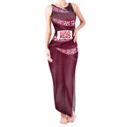 Queensland Rugby Pacific Custom Tank Maxi Dress Pasifika Tapa Pattern
