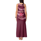 Queensland Rugby Pacific Custom Tank Maxi Dress Pasifika Tapa Pattern