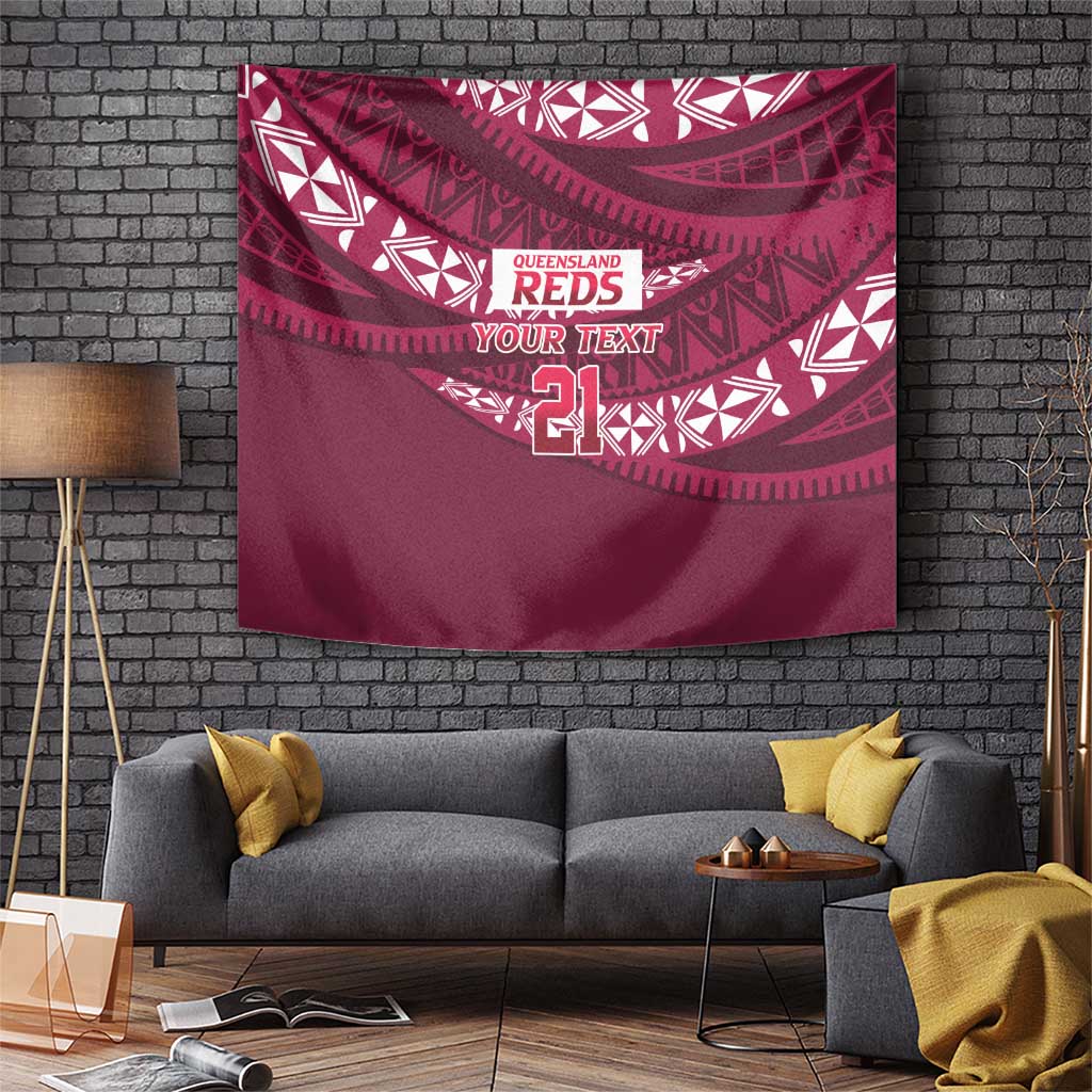 Queensland Rugby Pacific Custom Tapestry Pasifika Tapa Pattern