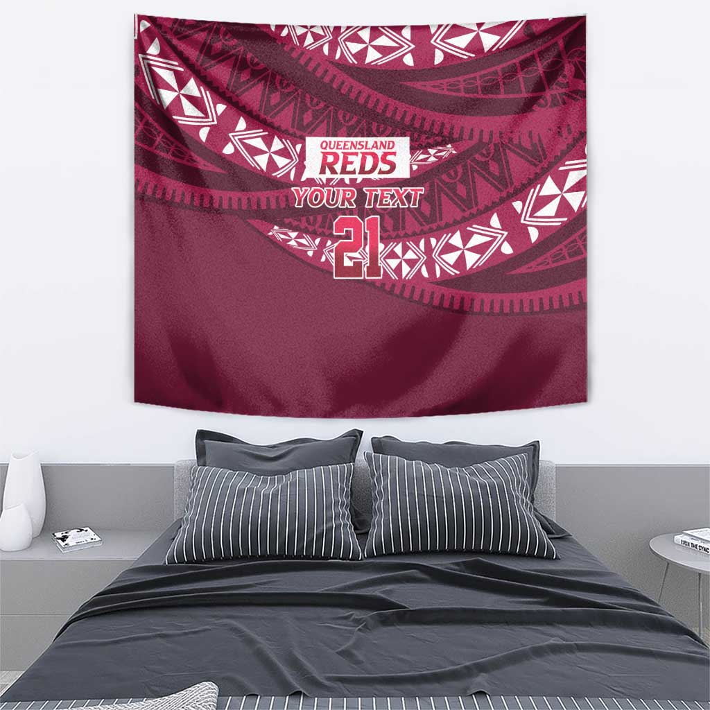Queensland Rugby Pacific Custom Tapestry Pasifika Tapa Pattern