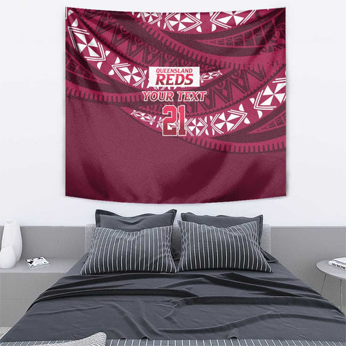 Queensland Rugby Pacific Custom Tapestry Pasifika Tapa Pattern