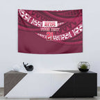 Queensland Rugby Pacific Custom Tapestry Pasifika Tapa Pattern
