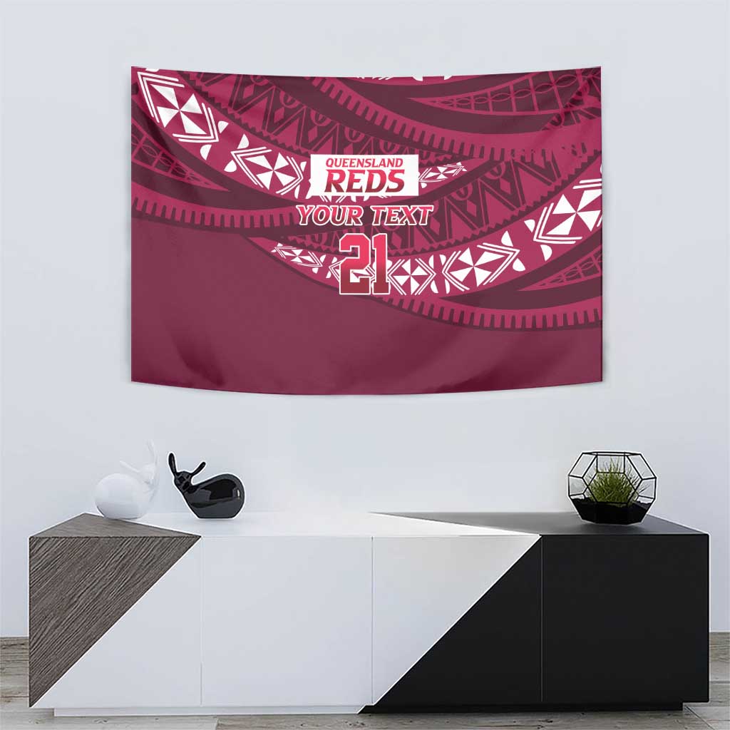 Queensland Rugby Pacific Custom Tapestry Pasifika Tapa Pattern