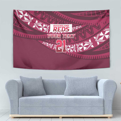 Queensland Rugby Pacific Custom Tapestry Pasifika Tapa Pattern