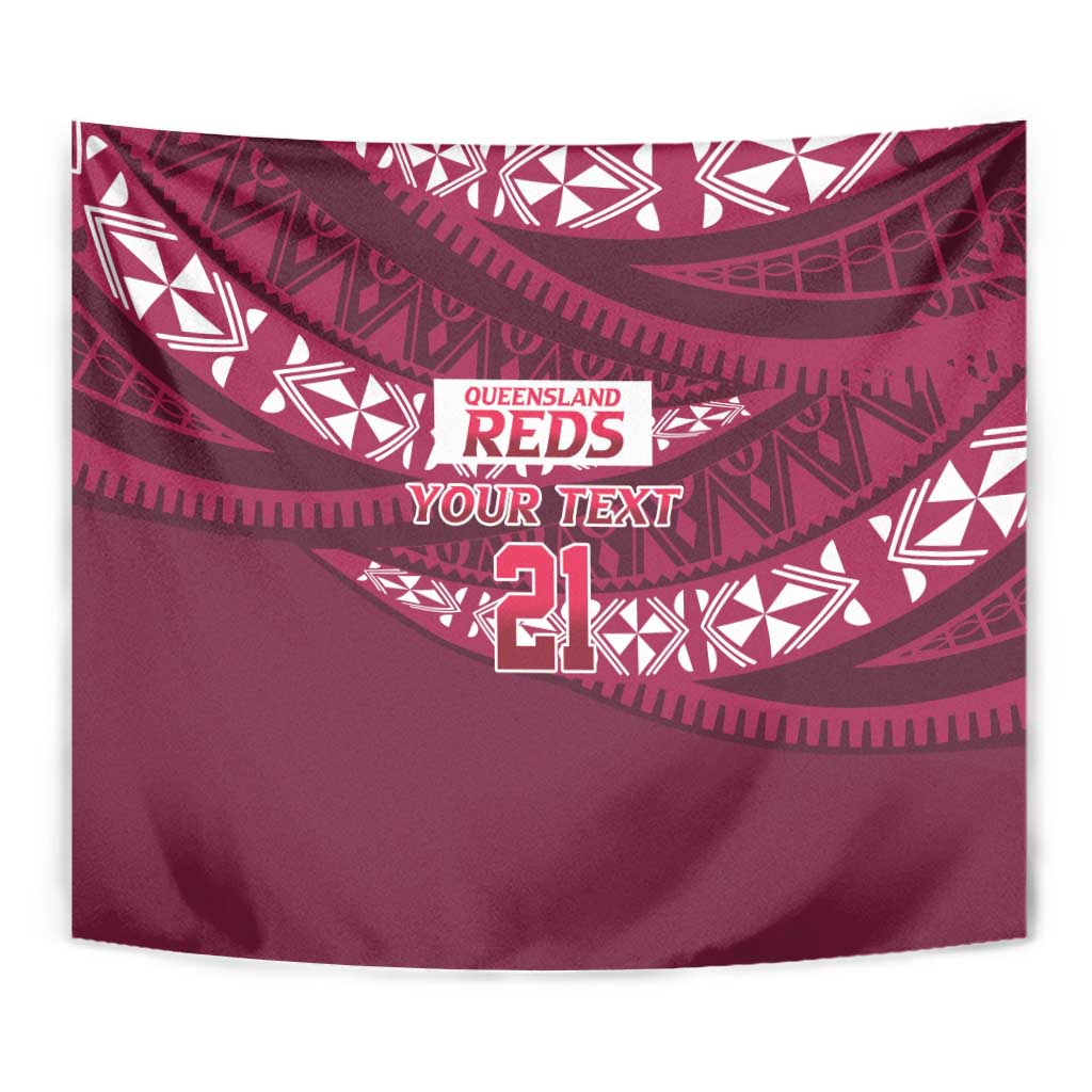Queensland Rugby Pacific Custom Tapestry Pasifika Tapa Pattern
