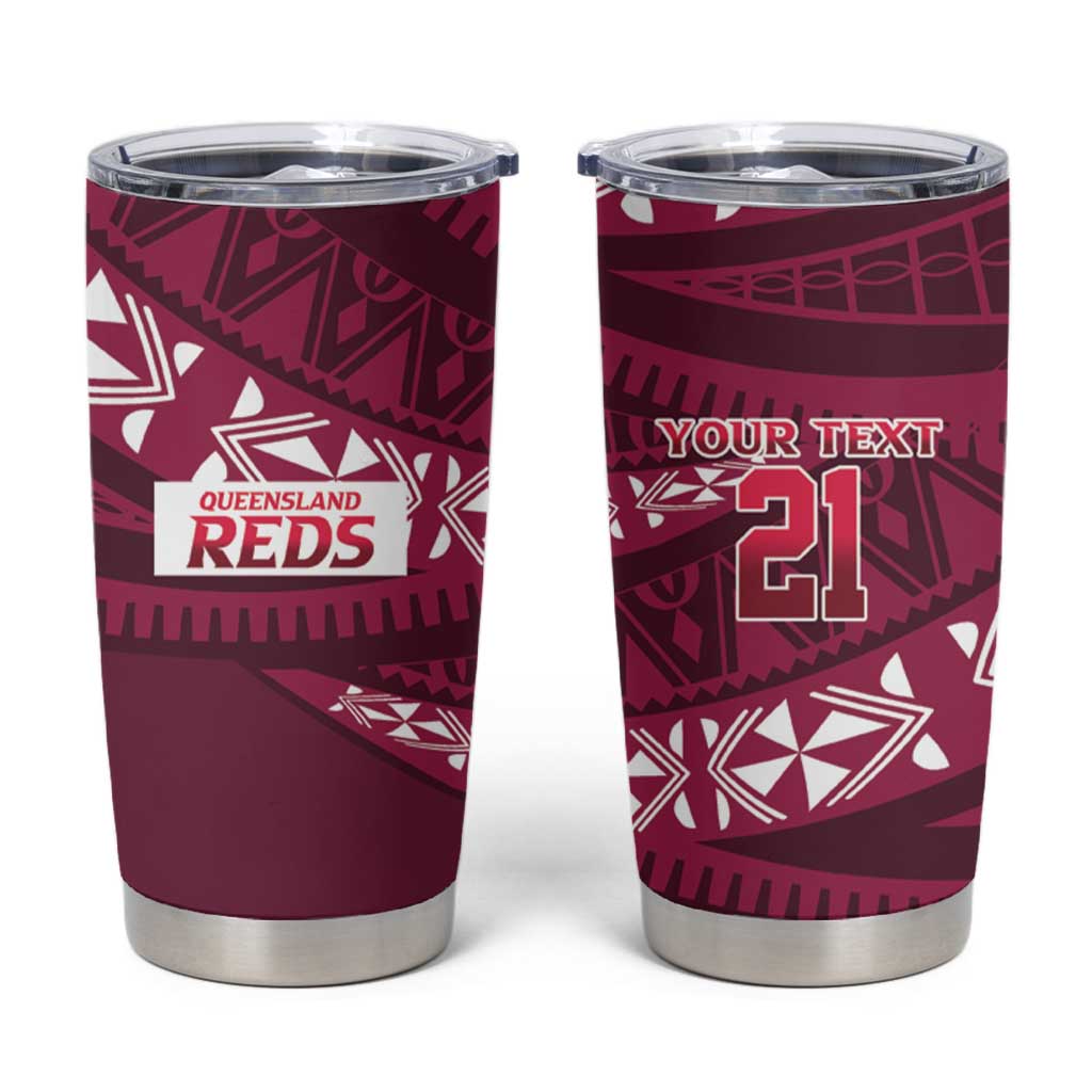 Queensland Rugby Pacific Custom Tumbler Cup Pasifika Tapa Pattern