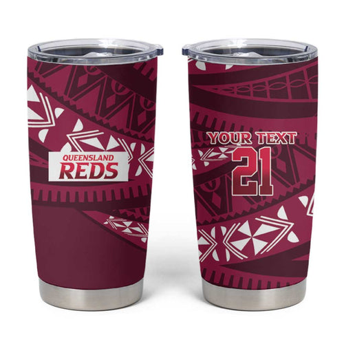Queensland Rugby Pacific Custom Tumbler Cup Pasifika Tapa Pattern