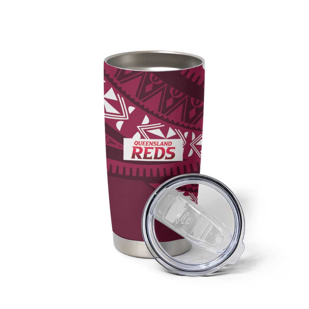 Queensland Rugby Pacific Custom Tumbler Cup Pasifika Tapa Pattern