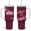 Queensland Rugby Pacific Custom Tumbler With Handle Pasifika Tapa Pattern