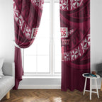 Queensland Rugby Pacific Custom Window Curtain Pasifika Tapa Pattern