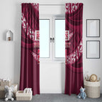 Queensland Rugby Pacific Custom Window Curtain Pasifika Tapa Pattern
