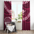 Queensland Rugby Pacific Custom Window Curtain Pasifika Tapa Pattern
