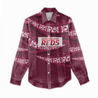 Queensland Rugby Pacific Custom Women Casual Shirt Pasifika Tapa Pattern