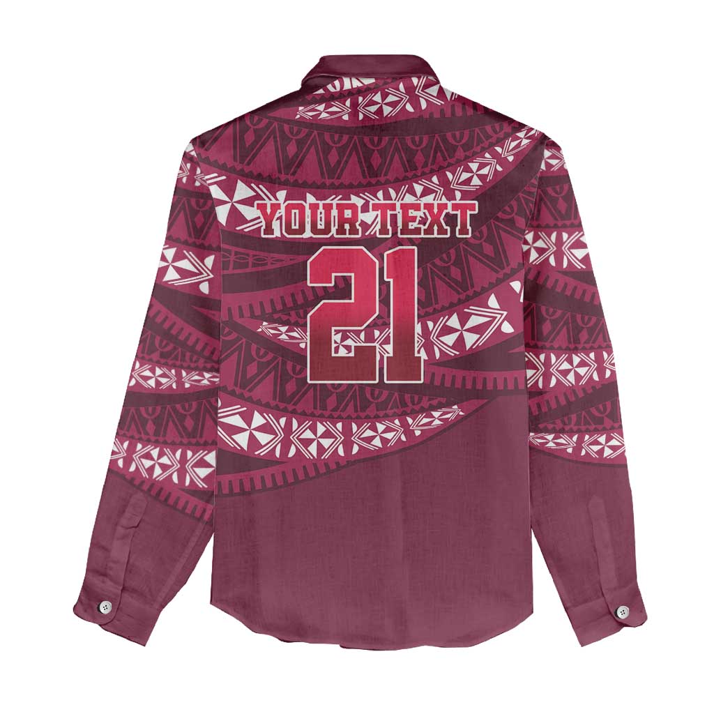 Queensland Rugby Pacific Custom Women Casual Shirt Pasifika Tapa Pattern