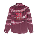 Queensland Rugby Pacific Custom Women Casual Shirt Pasifika Tapa Pattern