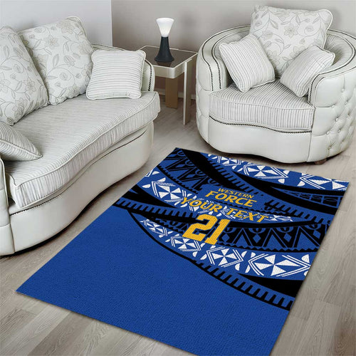 Western Australia Rugby Pacific Custom Area Rug Pasifika Tapa Pattern