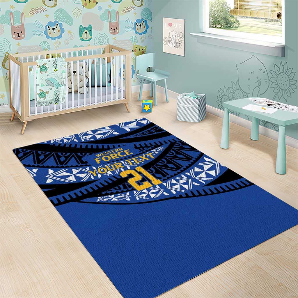 Western Australia Rugby Pacific Custom Area Rug Pasifika Tapa Pattern