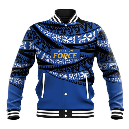 Western Australia Rugby Pacific Custom Baseball Jacket Pasifika Tapa Pattern