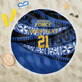 Western Australia Rugby Pacific Custom Beach Blanket Pasifika Tapa Pattern