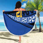 Western Australia Rugby Pacific Custom Beach Blanket Pasifika Tapa Pattern