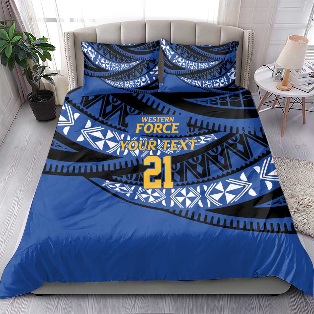 Western Australia Rugby Pacific Custom Bedding Set Pasifika Tapa Pattern