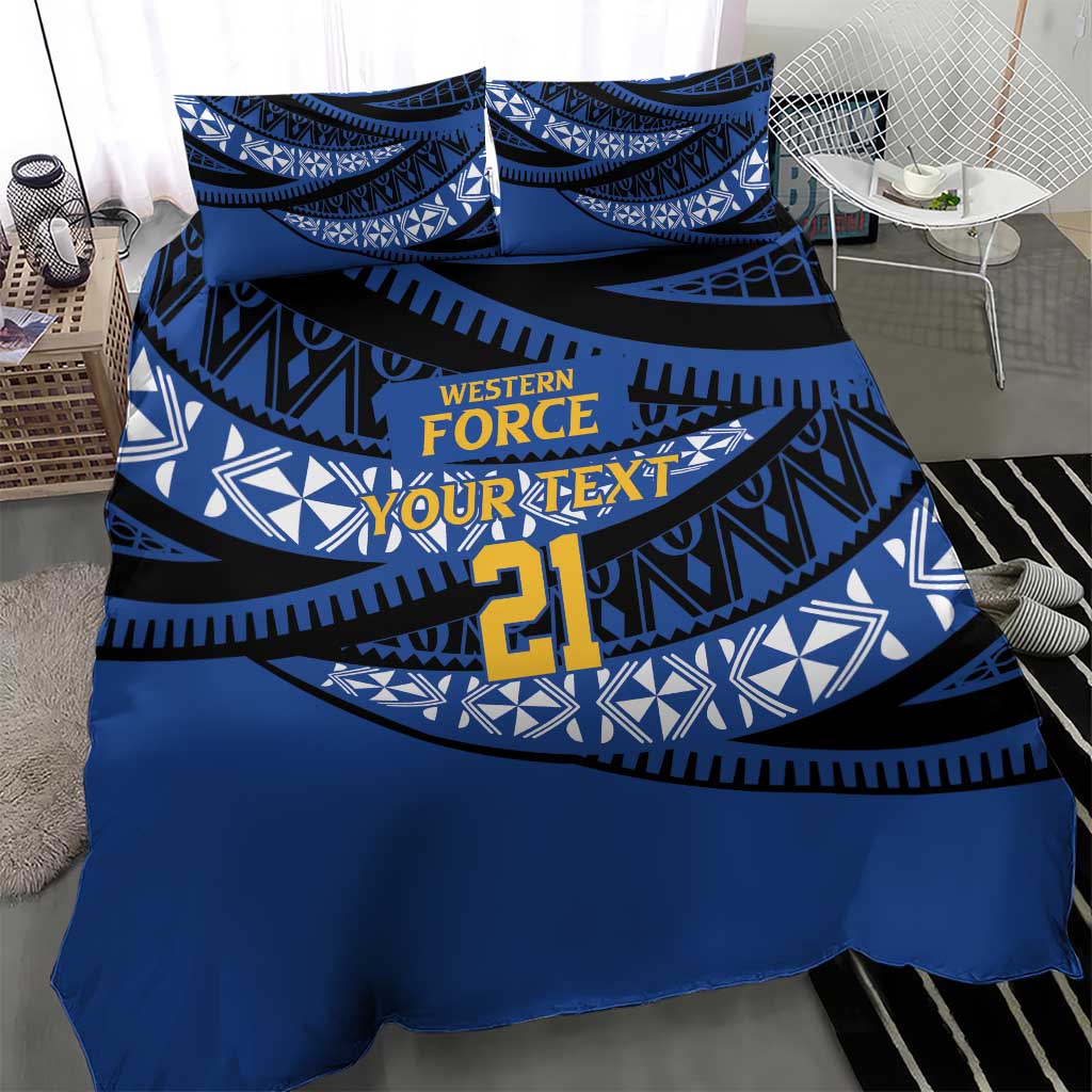 Western Australia Rugby Pacific Custom Bedding Set Pasifika Tapa Pattern