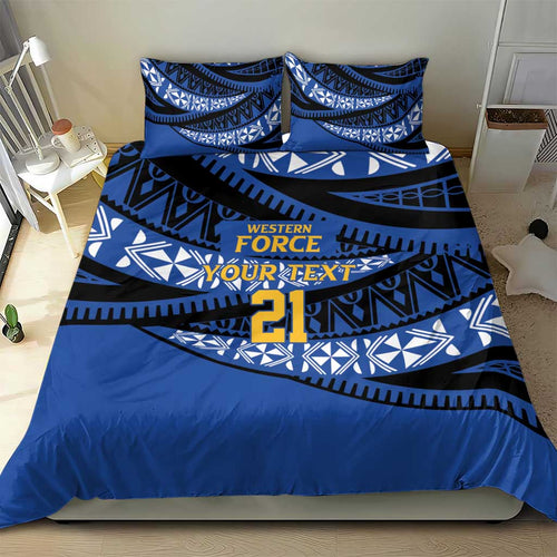 Western Australia Rugby Pacific Custom Bedding Set Pasifika Tapa Pattern