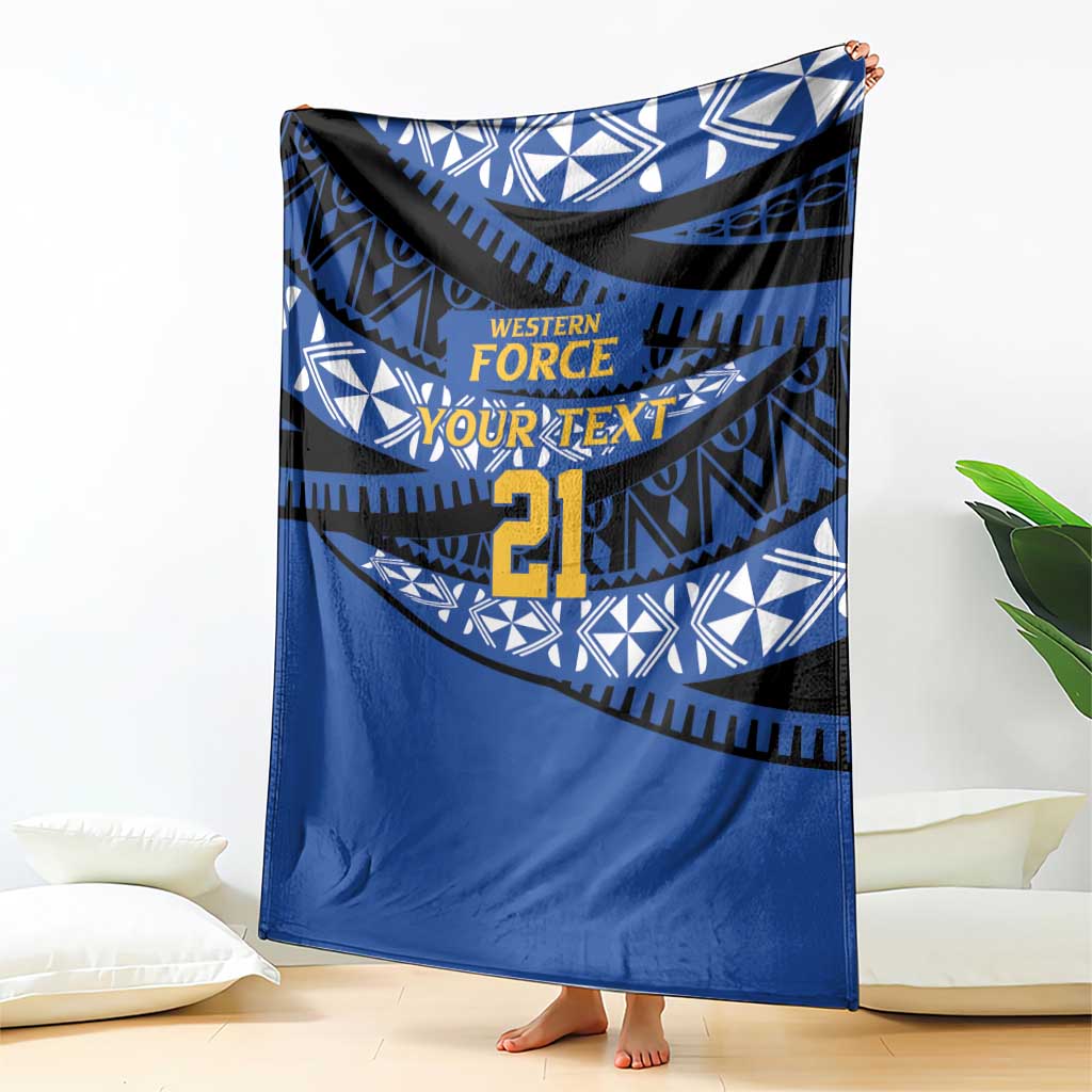 Western Australia Rugby Pacific Custom Blanket Pasifika Tapa Pattern