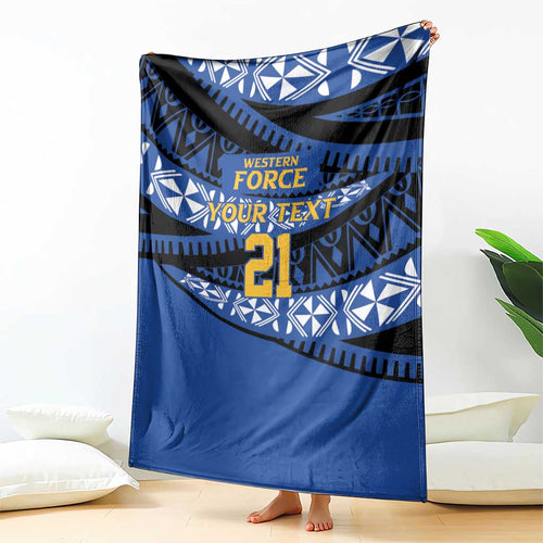 Western Australia Rugby Pacific Custom Blanket Pasifika Tapa Pattern