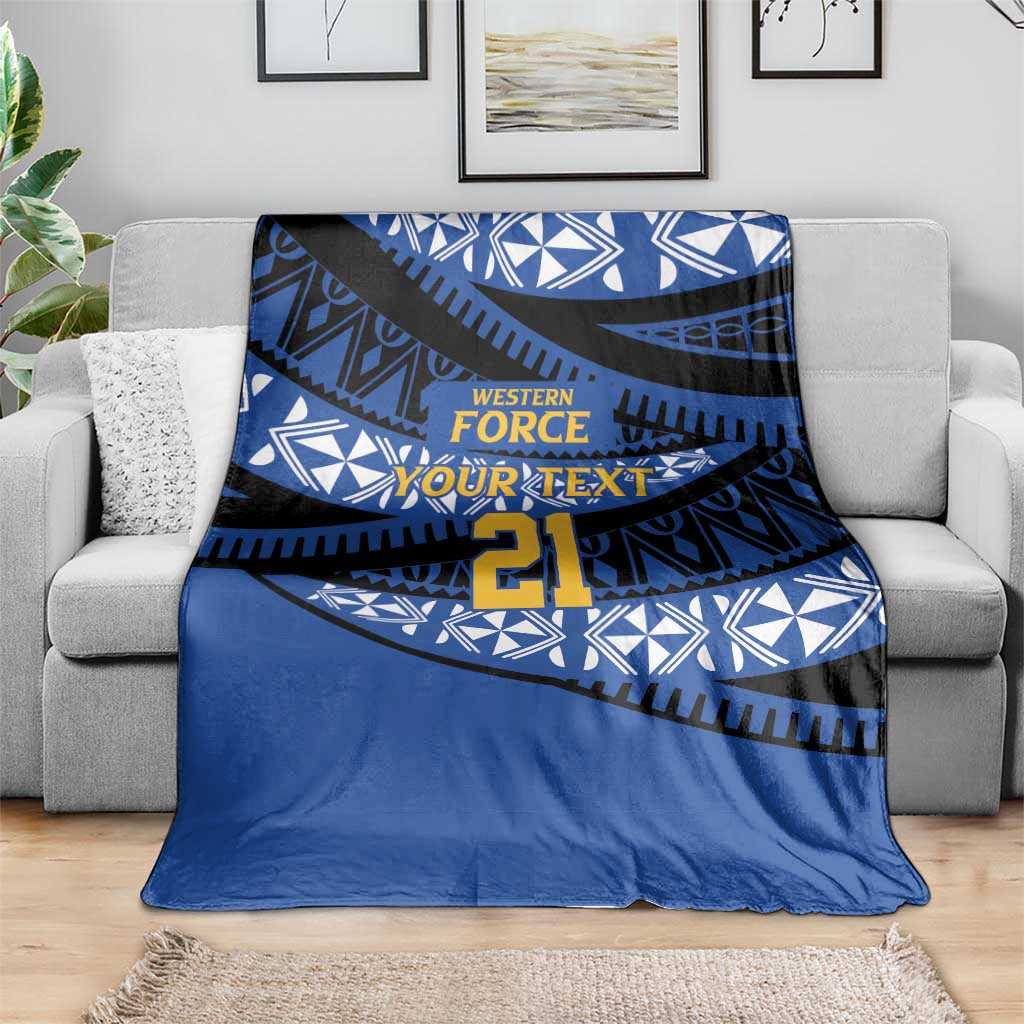 Western Australia Rugby Pacific Custom Blanket Pasifika Tapa Pattern