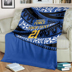 Western Australia Rugby Pacific Custom Blanket Pasifika Tapa Pattern