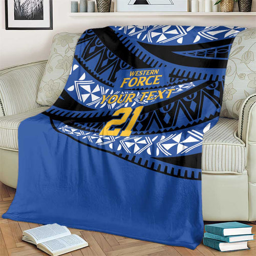 Western Australia Rugby Pacific Custom Blanket Pasifika Tapa Pattern