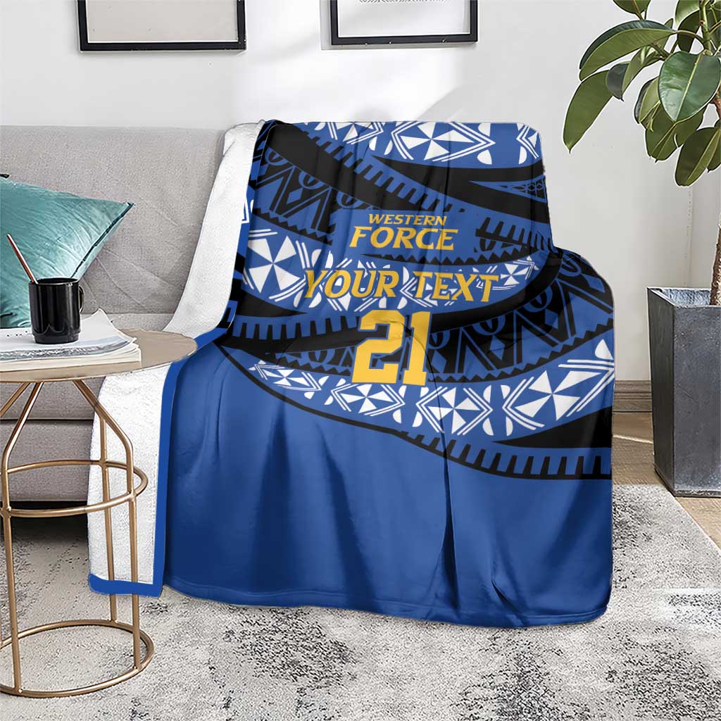 Western Australia Rugby Pacific Custom Blanket Pasifika Tapa Pattern