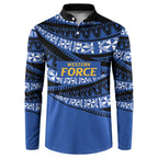 Western Australia Rugby Pacific Custom Button Sweatshirt Pasifika Tapa Pattern