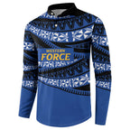 Western Australia Rugby Pacific Custom Button Sweatshirt Pasifika Tapa Pattern