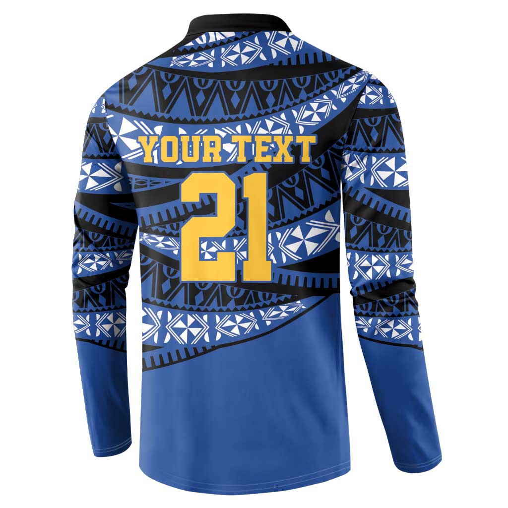 Western Australia Rugby Pacific Custom Button Sweatshirt Pasifika Tapa Pattern