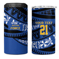 Western Australia Rugby Pacific Custom 4 in 1 Can Cooler Tumbler Pasifika Tapa Pattern