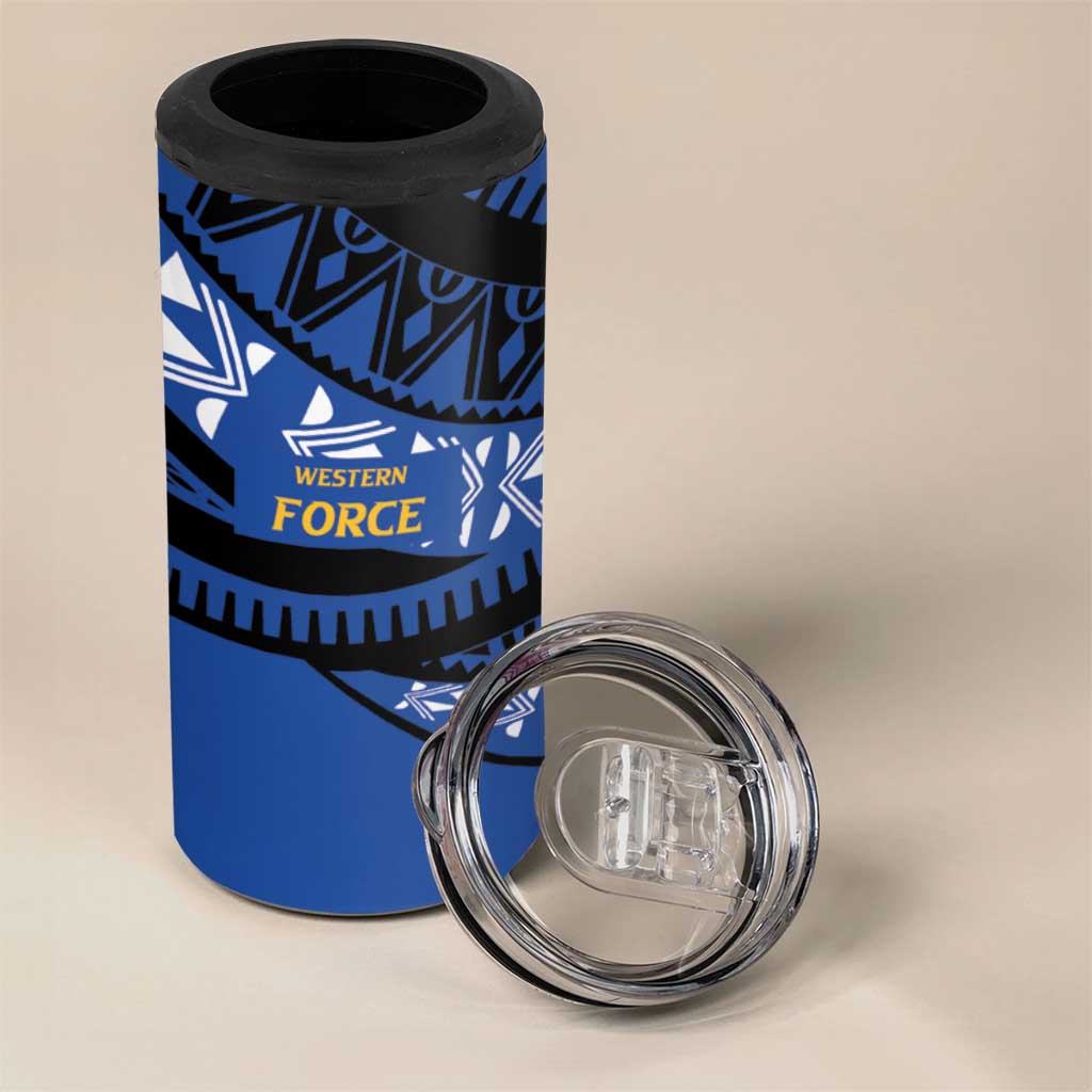 Western Australia Rugby Pacific Custom 4 in 1 Can Cooler Tumbler Pasifika Tapa Pattern