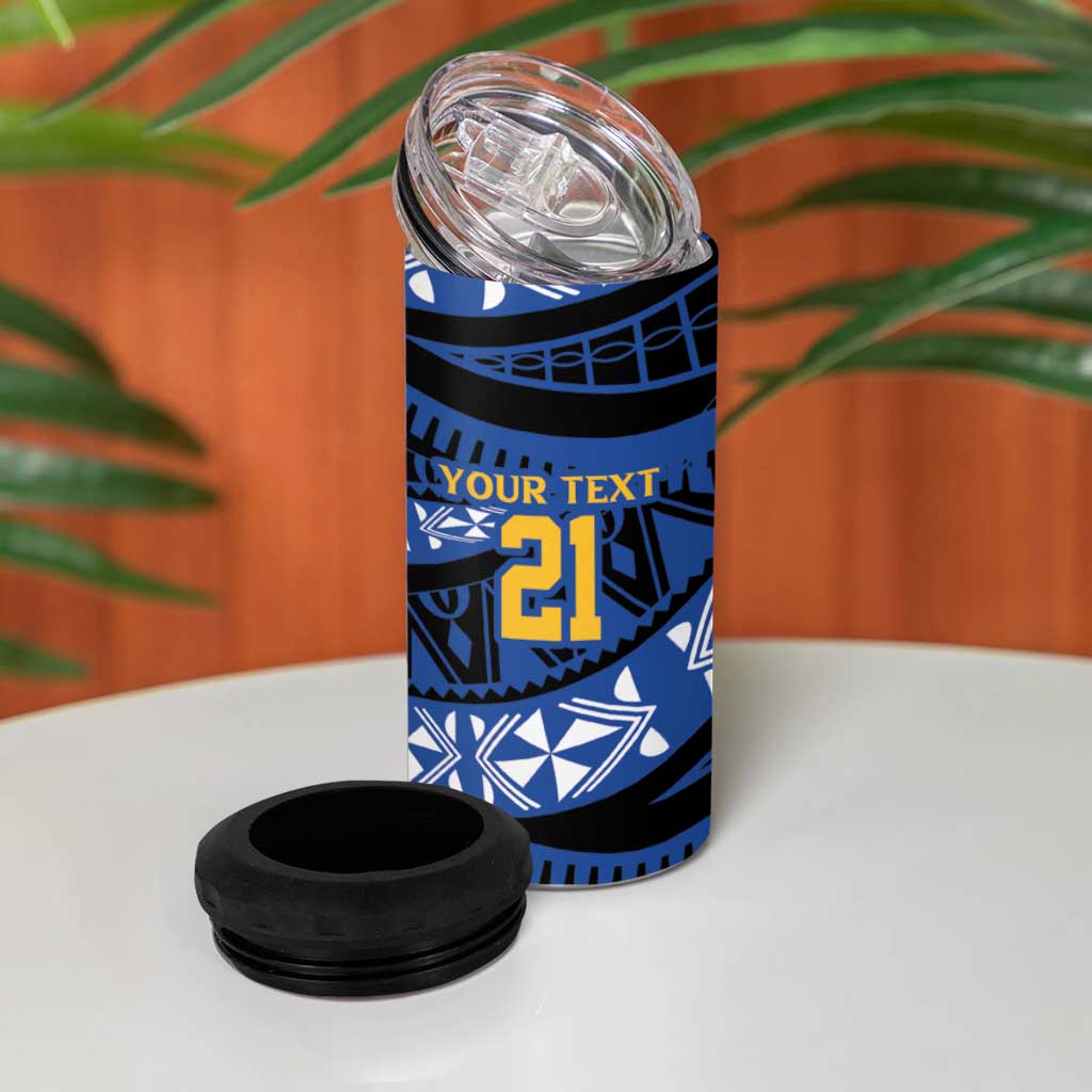 Western Australia Rugby Pacific Custom 4 in 1 Can Cooler Tumbler Pasifika Tapa Pattern
