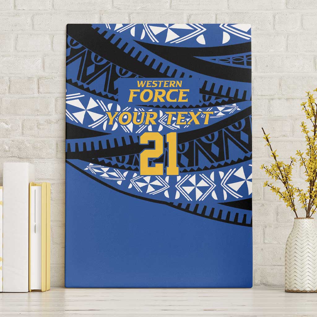 Western Australia Rugby Pacific Custom Canvas Wall Art Pasifika Tapa Pattern