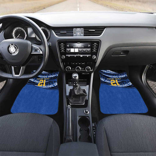 Western Australia Rugby Pacific Custom Car Mats Pasifika Tapa Pattern
