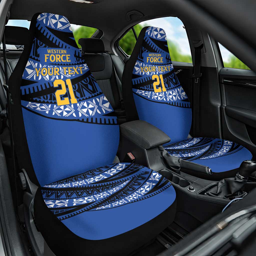 Western Australia Rugby Pacific Custom Car Seat Cover Pasifika Tapa Pattern