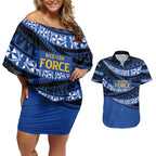 Western Australia Rugby Pacific Custom Couples Matching Off Shoulder Short Dress and Hawaiian Shirt Pasifika Tapa Pattern