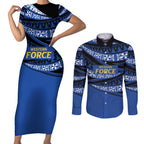 Western Australia Rugby Pacific Custom Couples Matching Short Sleeve Bodycon Dress and Long Sleeve Button Shirt Pasifika Tapa Pattern